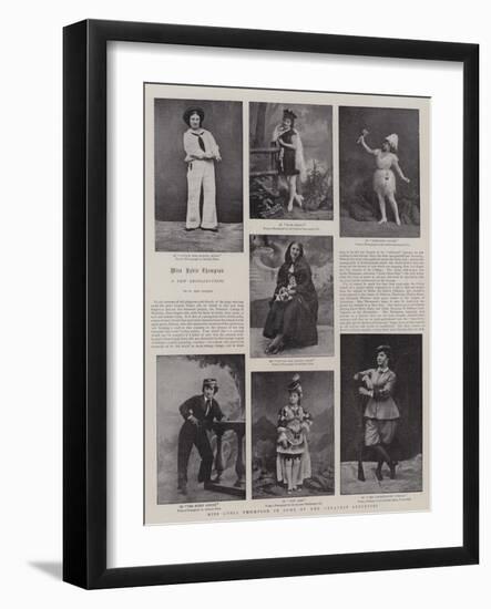 Miss Lydia Thompson in Some of Her Greatest Successes-null-Framed Giclee Print