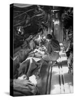 Miss Mary Smith of South Carolina Treating Patients During Flight to North-American Photographer-Stretched Canvas