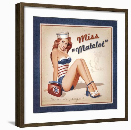 Miss Matelot-Bruno Pozzo-Framed Art Print