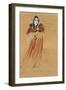 Miss May Belfort, 1895 (Peinture a L'Essence, Gouache on Paper Laid Down on Canvas)-Henri de Toulouse-Lautrec-Framed Giclee Print