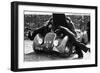 Miss Md Patten Looking at the Engine of a 1938 Peugeot 402 Special Sport, Rac Rally, 1939-null-Framed Photographic Print