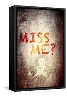 Miss me-null-Framed Stretched Canvas