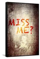 Miss me-null-Framed Stretched Canvas