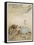 Miss Muffet, Mother Goose-Arthur Rackham-Framed Stretched Canvas