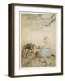 Miss Muffet, Mother Goose-Arthur Rackham-Framed Art Print