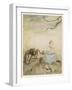 Miss Muffet, Mother Goose-Arthur Rackham-Framed Art Print