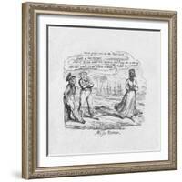 'Miss Nomer', 1829-George Cruikshank-Framed Giclee Print