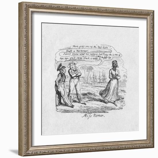 'Miss Nomer', 1829-George Cruikshank-Framed Giclee Print