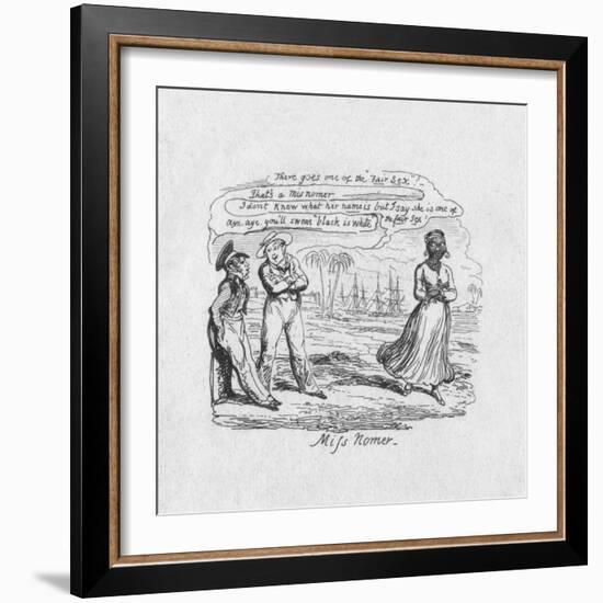 'Miss Nomer', 1829-George Cruikshank-Framed Giclee Print