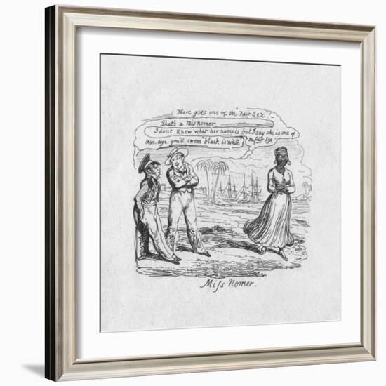 'Miss Nomer', 1829-George Cruikshank-Framed Giclee Print