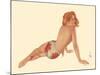 Miss October 1944 - Vintage Pin Up Calendar Girl-Alberto Vargas-Mounted Art Print