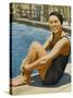 "Miss Olympia" - Ingeborg Sjoquist, Swedish Swimmer-null-Stretched Canvas