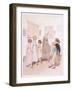 Miss Phoebe Is Giving a Dancing Lesson to Half a Dozen Pupils, and Is Doing Her Very Best-Hugh Thomson-Framed Giclee Print