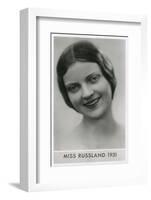 Miss Russia, Cig 1931-null-Framed Photographic Print