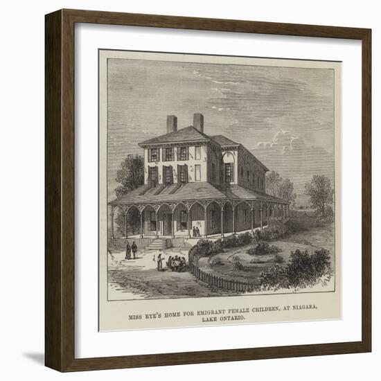 Miss Rye's Home for Emigrant Female Children, at Niagara, Lake Ontario-null-Framed Giclee Print