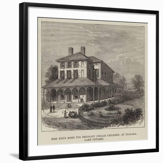 Miss Rye's Home for Emigrant Female Children, at Niagara, Lake Ontario-null-Framed Giclee Print