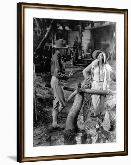 Miss Sadie Thompson by Raoul Walsh with Gloria Swanson, 1928, 1928-null-Framed Photo