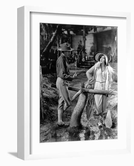 Miss Sadie Thompson by Raoul Walsh with Gloria Swanson, 1928, 1928-null-Framed Photo