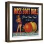 Miss Soft Ball Brand - Phoenix, Arizona - Citrus Crate Label-Lantern Press-Framed Art Print