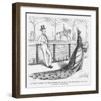 Miss Swellington Taking a Walk, 1867-Edward Linley Sambourne-Framed Giclee Print