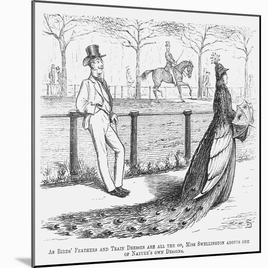 Miss Swellington Taking a Walk, 1867-Edward Linley Sambourne-Mounted Giclee Print