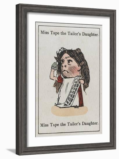 Miss Tape the Tailor's Daughter, from "Happy Families"-null-Framed Art Print