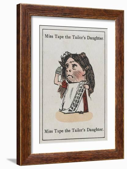 Miss Tape the Tailor's Daughter, from "Happy Families"-null-Framed Art Print