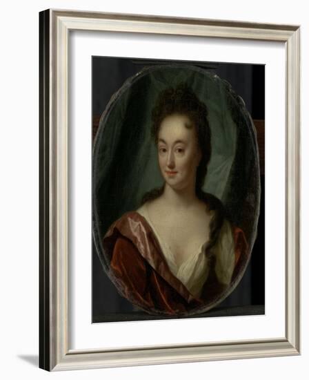 Miss Van Gool, Lady Companion of Clara Van Citters-Godfried Schalcken-Framed Art Print