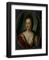 Miss Van Gool, Lady Companion of Clara Van Citters-Godfried Schalcken-Framed Art Print