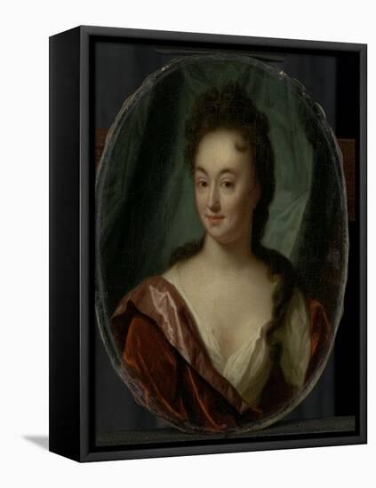 Miss Van Gool, Lady Companion of Clara Van Citters-Godfried Schalcken-Framed Stretched Canvas