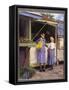 Miss Violet And Daisy-Bill Makinson-Framed Stretched Canvas