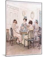 Miss Willoughby: We Shall Probably Spend the Evening Here with Miss Susan at the Card Table-Hugh Thomson-Mounted Giclee Print