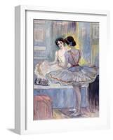 Miss Zambelli in Her Dressing Room; Mademoiselle Zambelli Dans Sa Loge, 1912-Henri Lebasque-Framed Giclee Print
