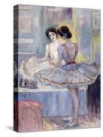 Miss Zambelli in Her Dressing Room; Mademoiselle Zambelli Dans Sa Loge, 1912-Henri Lebasque-Stretched Canvas