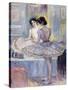 Miss Zambelli in Her Dressing Room; Mademoiselle Zambelli Dans Sa Loge, 1912-Henri Lebasque-Stretched Canvas