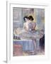 Miss Zambelli in Her Dressing Room; Mademoiselle Zambelli Dans Sa Loge, 1912-Henri Lebasque-Framed Giclee Print