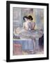 Miss Zambelli in Her Dressing Room; Mademoiselle Zambelli Dans Sa Loge, 1912-Henri Lebasque-Framed Giclee Print