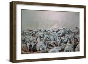 Missa Solemnis. Oil on canvas (1916).-Albin Egger-lienz-Framed Giclee Print