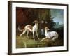 Misse and Turlu, Two Greyhounds of Louis XV-Jean-Baptiste Oudry-Framed Giclee Print