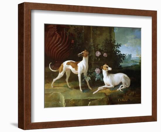 Misse and Turlu, Two Greyhounds of Louis XV-Jean-Baptiste Oudry-Framed Giclee Print