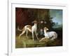 Misse and Turlu, Two Greyhounds of Louis XV-Jean-Baptiste Oudry-Framed Giclee Print