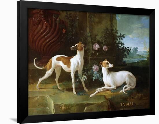 Misse and Turlu, Two Greyhounds of Louis XV-Jean-Baptiste Oudry-Framed Giclee Print