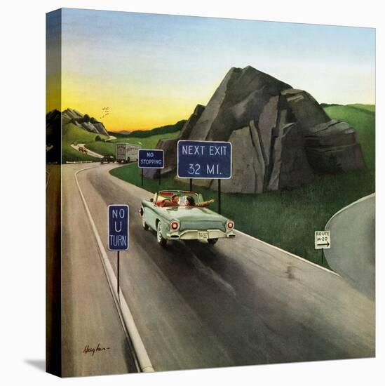 "Missed Exit", June 15, 1957-George Hughes-Stretched Canvas