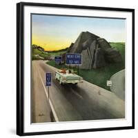 "Missed Exit", June 15, 1957-George Hughes-Framed Giclee Print