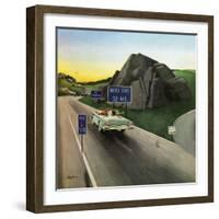 "Missed Exit", June 15, 1957-George Hughes-Framed Giclee Print