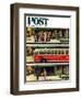 "Missed the Bus," Saturday Evening Post Cover, September 10, 1949-Thornton Utz-Framed Premium Giclee Print