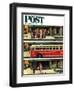 "Missed the Bus," Saturday Evening Post Cover, September 10, 1949-Thornton Utz-Framed Premium Giclee Print