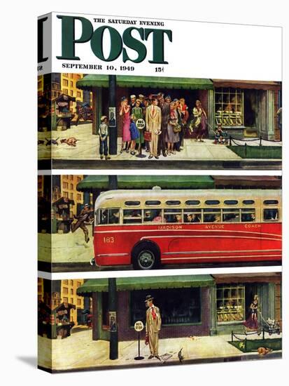 "Missed the Bus," Saturday Evening Post Cover, September 10, 1949-Thornton Utz-Stretched Canvas