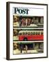 "Missed the Bus," Saturday Evening Post Cover, September 10, 1949-Thornton Utz-Framed Giclee Print