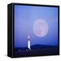 Missile and Moon at Huntsville Ala. - Dr. Von Braun's Team-Andreas Feininger-Framed Stretched Canvas